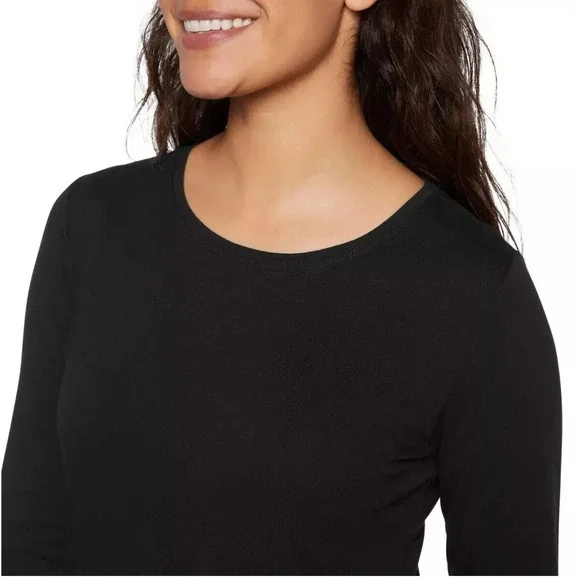 Banana Republic Women's Classic Crew Neck 2-Pack T-Shirt, Black/White, Size XL ✅ - Picture 4 of 7
